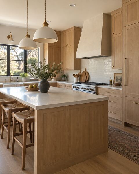 Warm modern kitchen in the Daniel Brooks Construction portfolio