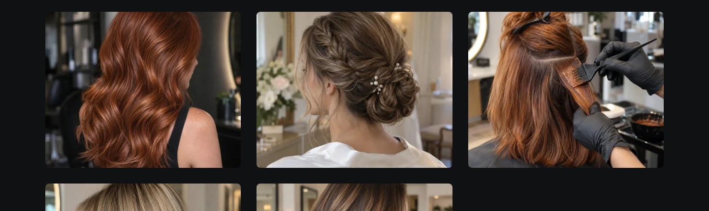 Portfolio Store Obsidian portfolio layout displaying hair styling projects
